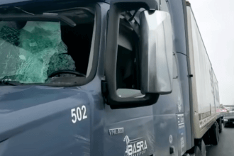Driver injured due to failure to clean truck from ice